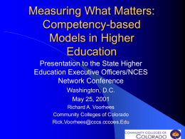Measuring What Matters: Competency