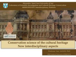 Conservation science of the cultural heritage