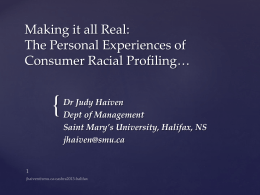 Making it all Real: Minorities’ Experience of Consumer