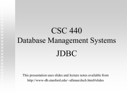 CSC 742: Database Management Systems