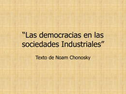 Las democracias en las sociedades Industriales”