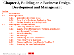 3.1 Introduction - Internet Entrepreneurship