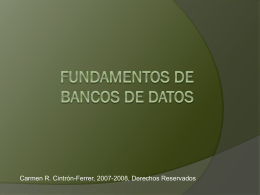 Fundamentos de Bancos de datos