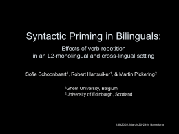 Syntactic sharing in bilinguals