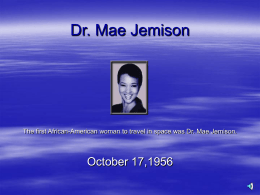 Dr. Mae Jemison - CarolynClay.com