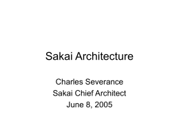 Sakai Application Framework
