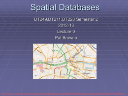 Using PostgreSQL and PostGIS as a Spatial Da