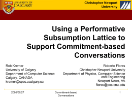 Using a Performative Subsumption Lattice to Support