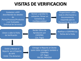 VERIFICATION IN SITE VISITS - AIP Auditores Profesionales
