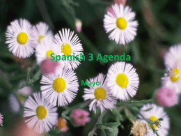 Spanish 3 Agenda