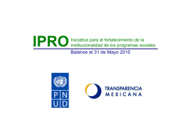 IPRO Iniciativa para el fortalecimiento de la