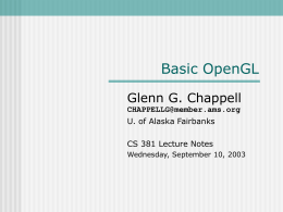 Basic OpenGL - University of Alaska Fairbanks