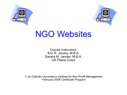 NGO Website - Peace Corps