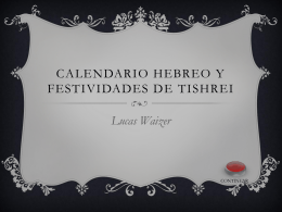 Calendario hebreo y festividades de tishrei