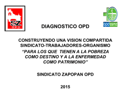 DIAGNOSTICO OPD - Sindicato Zapopan O.P.D.