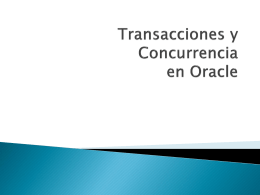 Transaccion en Oracle