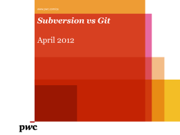 Comparison: Subversion vs Git