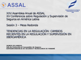 XXV Asamblea Anual de ASSAL XV Conferencia sobre
