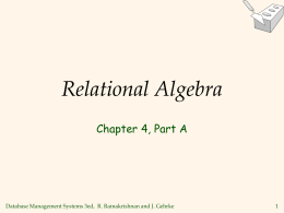 Relational Algebra - University of Central Florida
