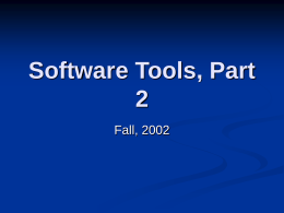Software Tools, Part 2 Groupware Frameworks