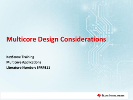 Multicore Design Considerations - keystone