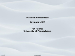 Platform Comparison, Java and .NET
