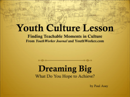 Youth Culture Lesson Finding Teachable Moments in …