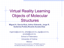 Virtual Reality Learning Objects of Molecular Structures