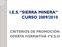 I.E.S. “SIERRA MINERA” CURSO 2008/2009