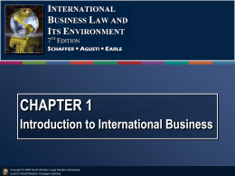 Schaffer International Business Law 7e 2009