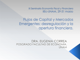 Flujos de Capital y Mercados Emergentes