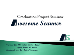 Graduation Project Seminar Awesome Scanner