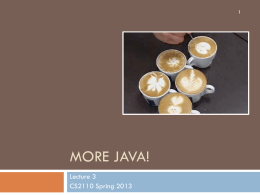 Java Review - Cornell University