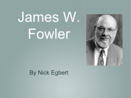 James W. Fowler - Adult Education Portfolio
