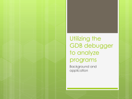 Utilizing the GDB debugger to analyze programs