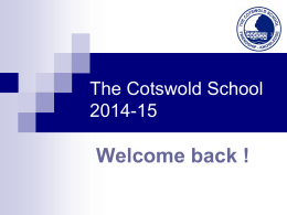 The Cotswold School 2014-15