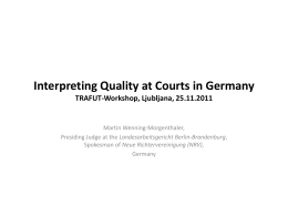 Interpreting Quality at Courts in Germany
