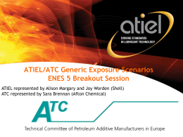 ATIEL/ATC Generic Exposure Scenarios ENES 5 Breakout …