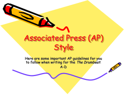 Associated Press (AP) Style