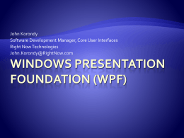 Windows presentations foundation