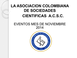 ASOCIACION COLOMBIANA DE SOCIEDADES CIENTIFICAS
