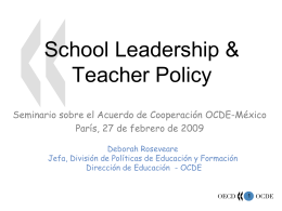 School leadership & Teacher Policy