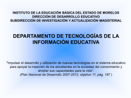 Diapositiva 1 - Escuelas de Calidad Morelos