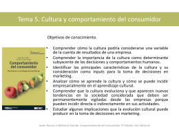 Tema 5. Cultura y comportamiento del consumidor