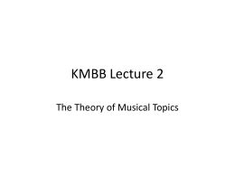 KMBB Lecture 2 - King's College London
