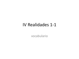 IV Realidades 1-1