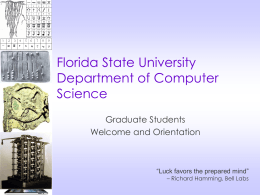 Florida State University Department of Computer Science