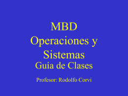 MBD Operaciones y Sistemas