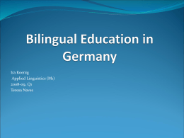 Bilingual Education in Germany