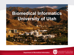 Introduction to Department of Biomedical Informatics, the